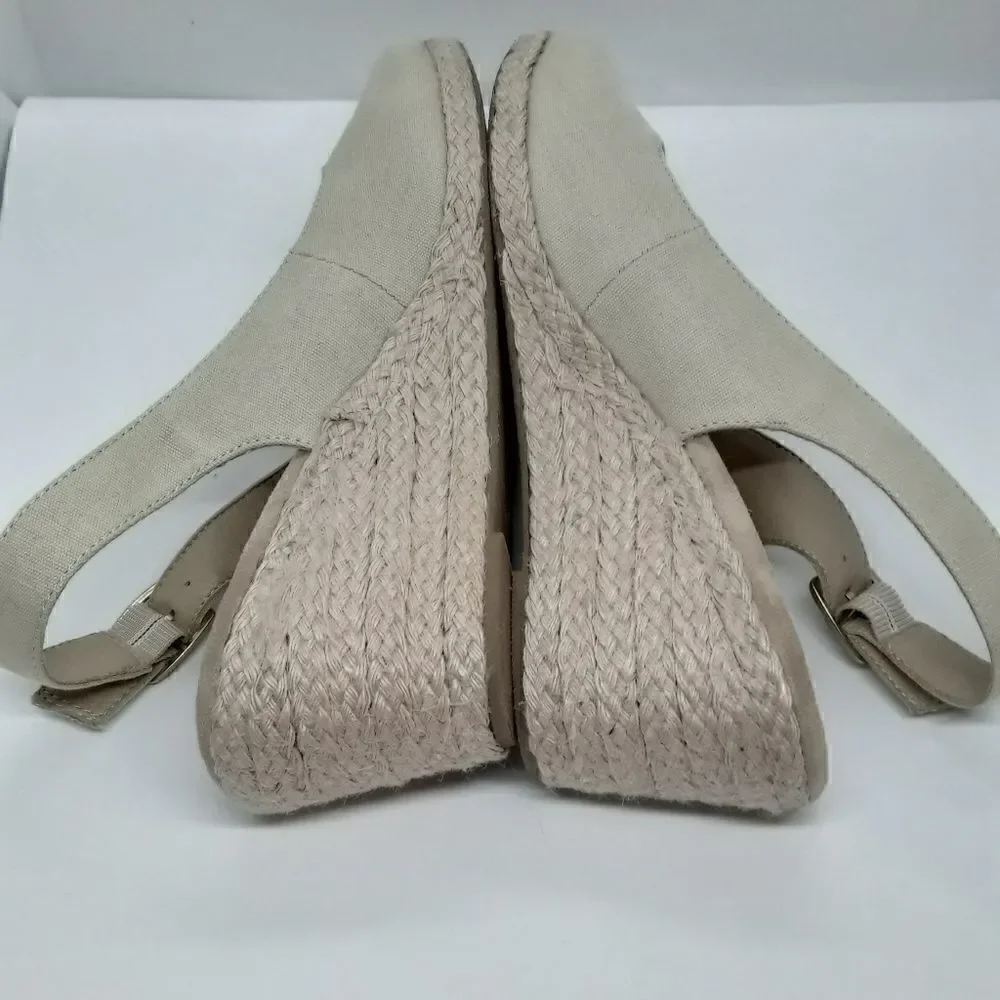 Kim Rogers Duann Espadrille Wedge Ultra Comfort Sandals Size 9,5 Great Condition